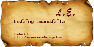 Leány Emanuéla névjegykártya