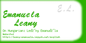 emanuela leany business card